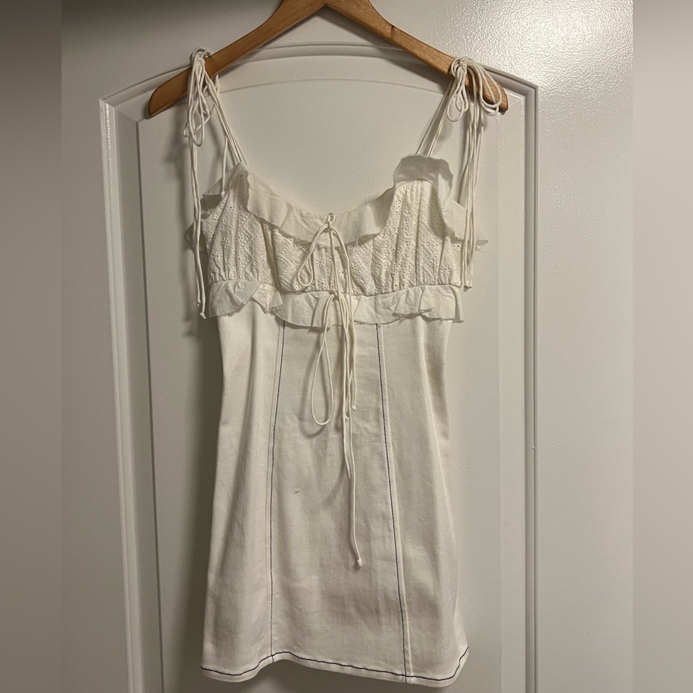 For Love & Lemons White Mini Dress